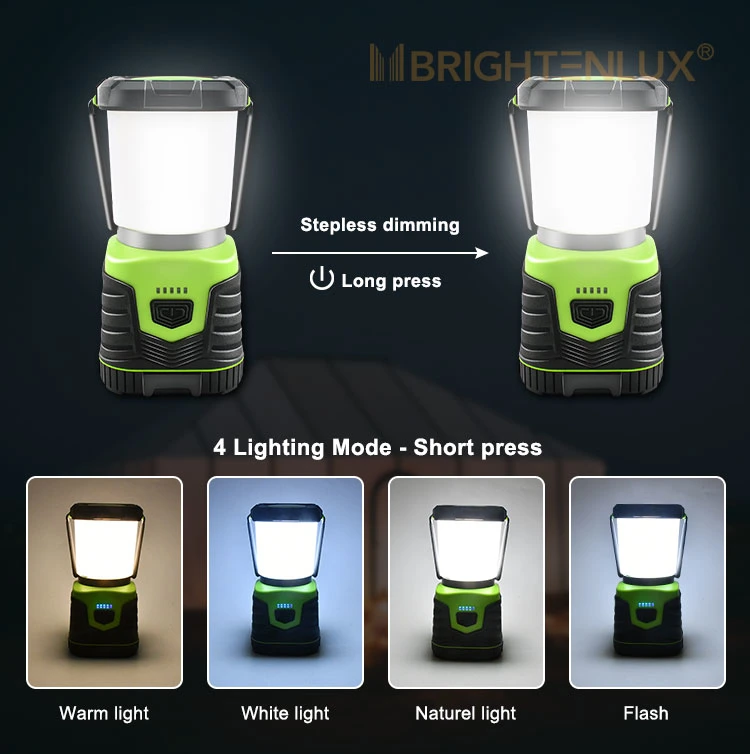 Brightenlux New Design 360 Brightness High Bright Portable Outdoor LED Camping Light for Tent, Waterproof 3 D Battery LED Camping Lantern