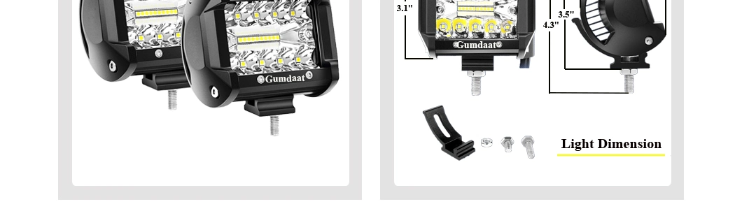 4inch Flood Spot Beam 12V Boat Tractor LED Car LED Work Light