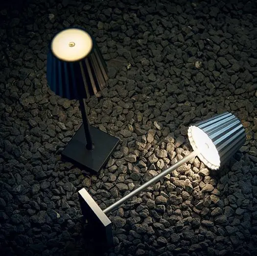 Металлическая настольная лампа Poldina Nordic нового дизайна, декоративные беспроводные настольные лампы, аккумуляторная батарея, многофункциональное портативное наружное украшение, ночники для кемпинга