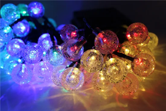 Новые уличные водонепроницаемые светодиодные красочные декоративные пузырьковые шары, сказочные рождественские XMS, гирлянды на солнечной энергии для украшения сада, праздника